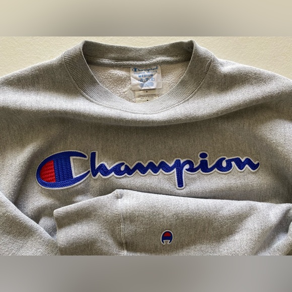 Lot of 2 Gray Champion Sweatshirt + Assorted Brand Hoodie Size M Men - Picture 4 of 7